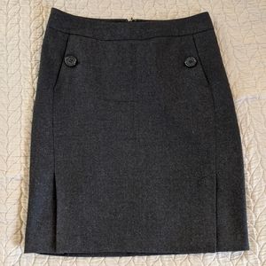 The Limited Beautiful Gray Wool Pencil Skirt